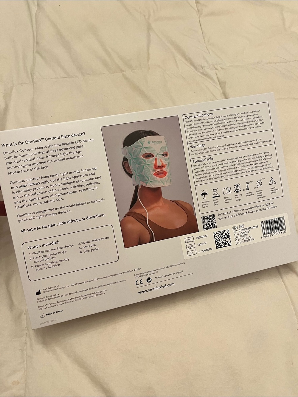 Omnilux Contour Face Medical-Grade LED Light Therapy Device — NEW SEALED - Picture 7 of 8